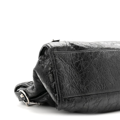 Balenciaga Agneau Arena Silver Hardware Medium Le City Black 9 of 10