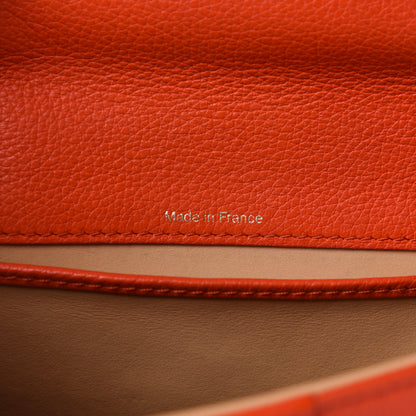 Delvaux Grained Calfskin Mini Brillant Satchel Red 9 of 13