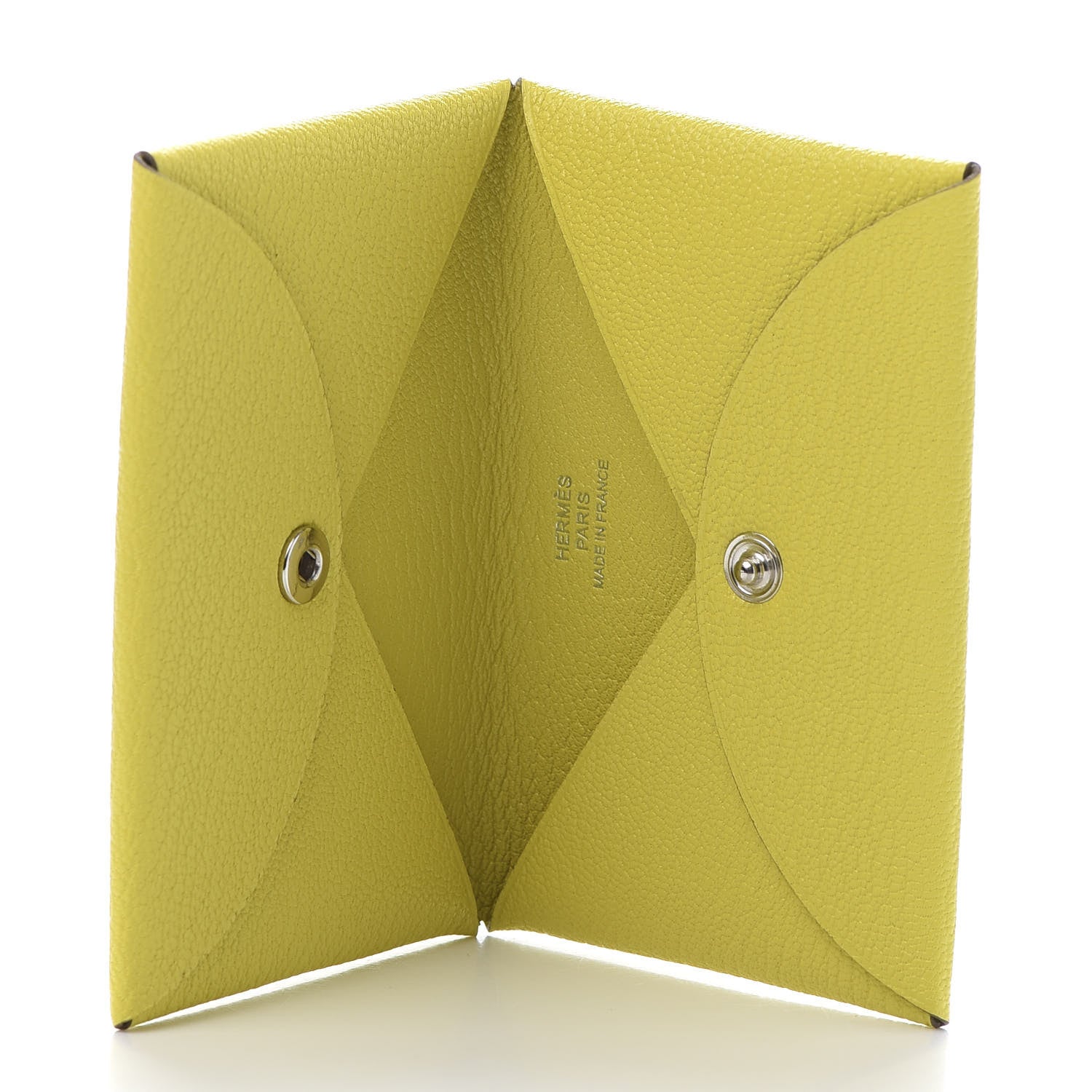 Hermes Chevre Mysore Calvi Card Case Lime 5 of 10