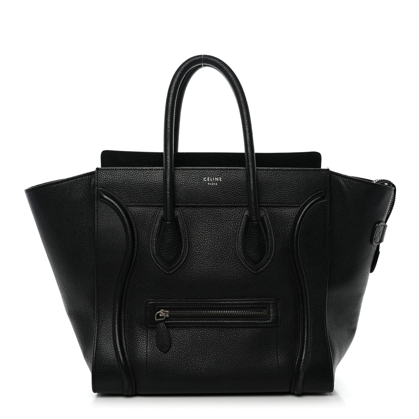 Drummed Calfskin Mini Luggage Black
