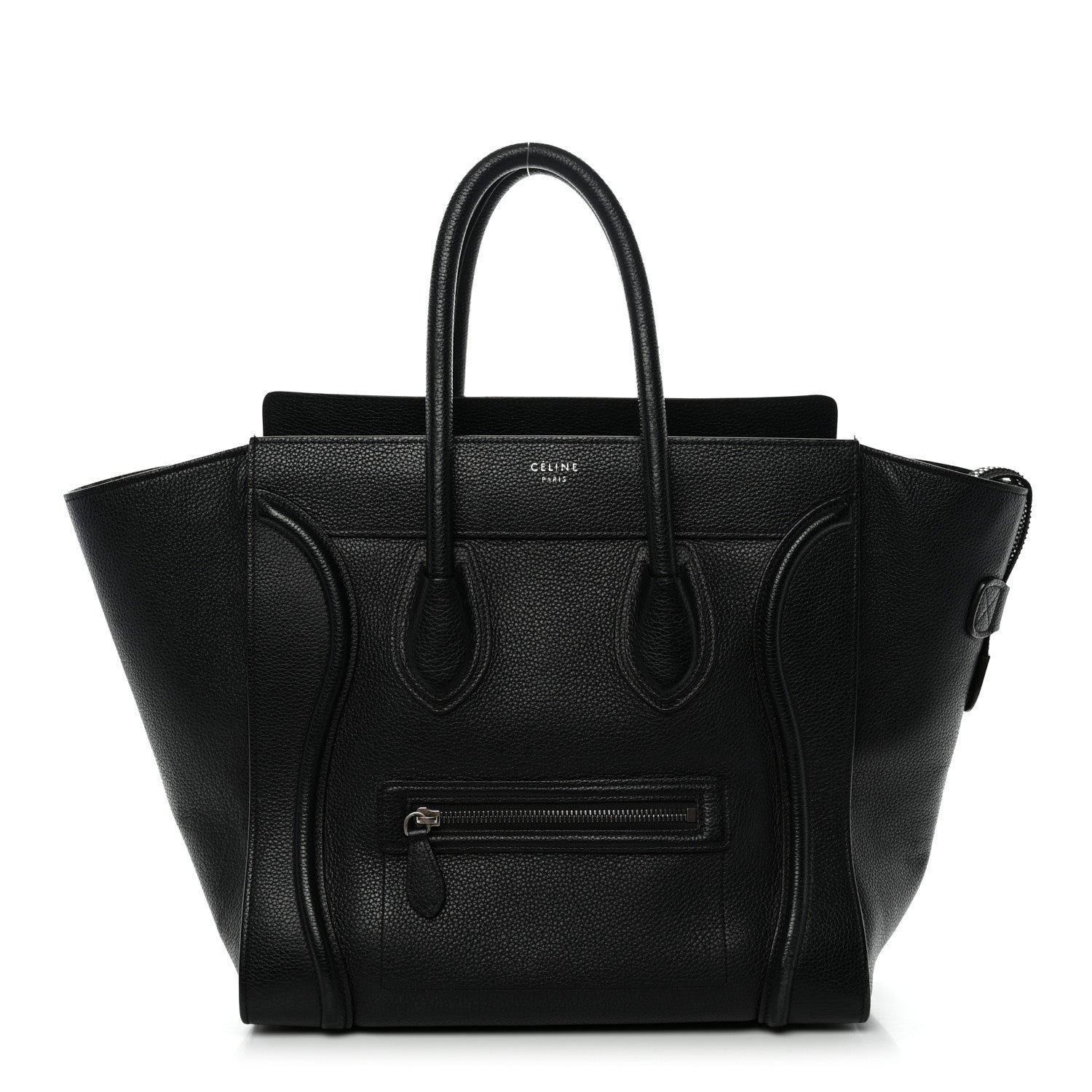 Celine Drummed Calfskin Mini Luggage Black 1 of 17