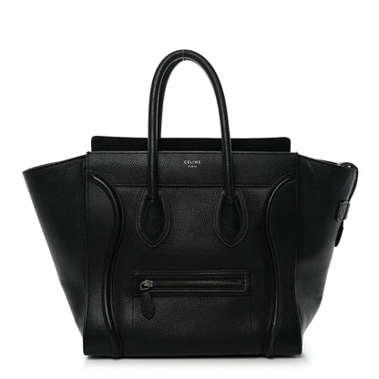 Celine Drummed Calfskin Mini Luggage Black 1 of 17