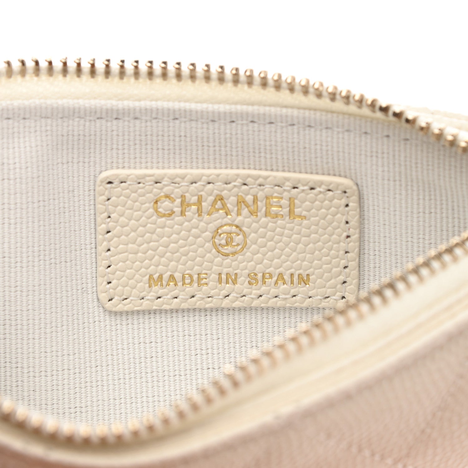 Chanel Caviar Quilted Flap Zip Card Holder White 6 of 7