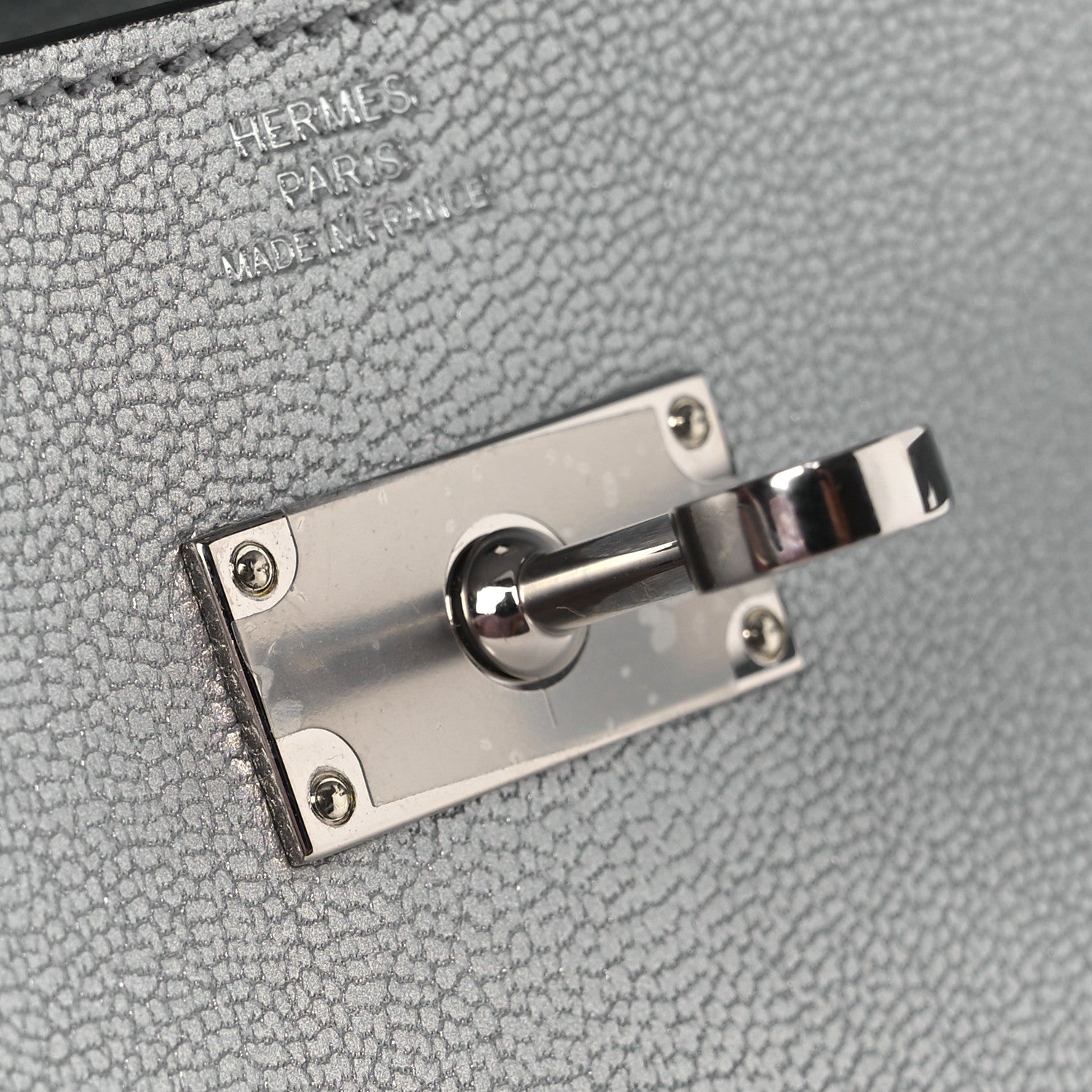 Hermes Metallic Chevre Chamkilight Kelly Wallet To Go Argent 11 of 12