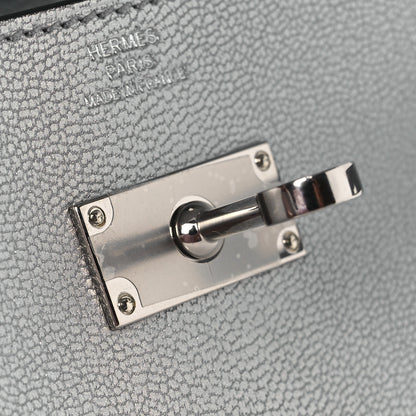 Hermes Metallic Chevre Chamkilight Kelly Wallet To Go Argent 11 of 12