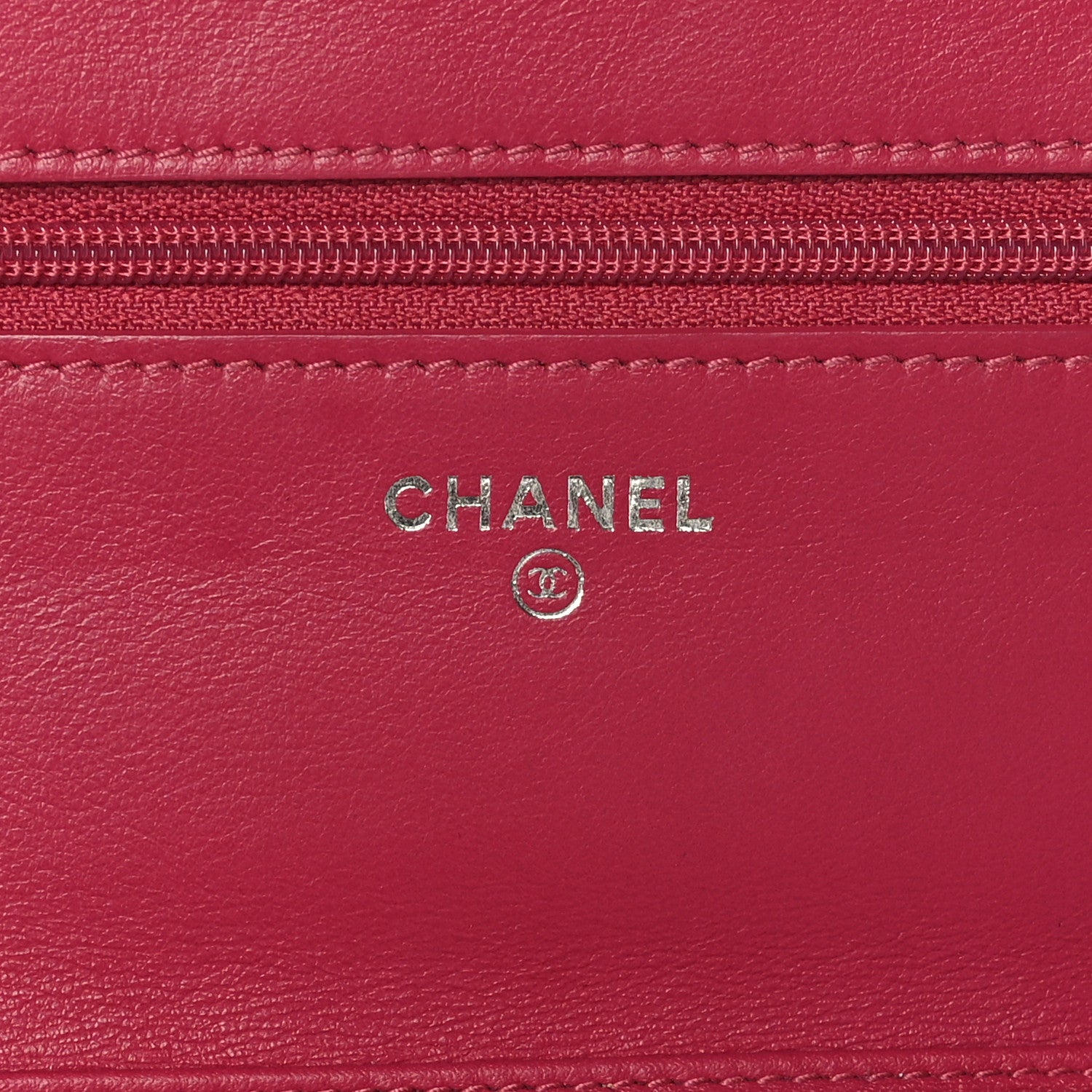Chanel Lambskin Diamond Stitched Wallet On Chain WOC Pink 6 of 12