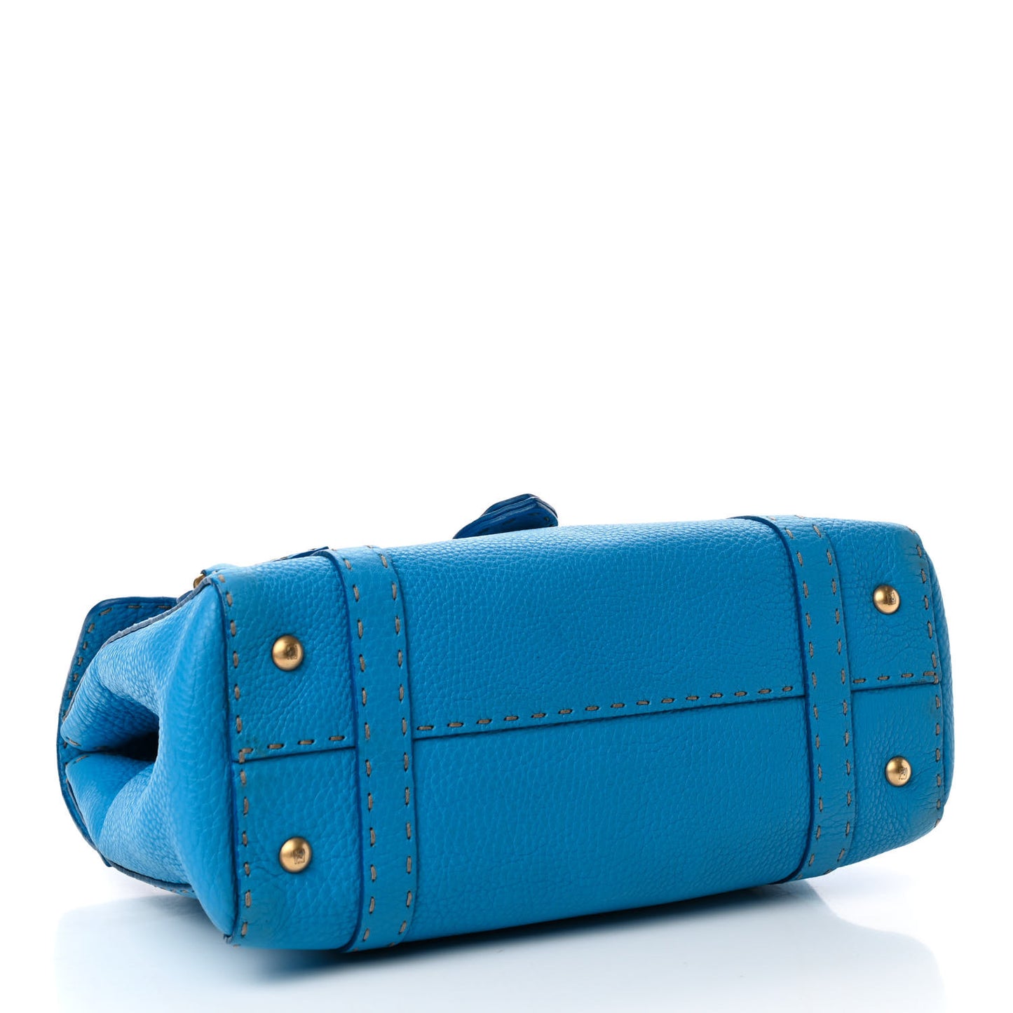 Cuoio Romano Selleria Medium Linda Satchel True Blue Corda