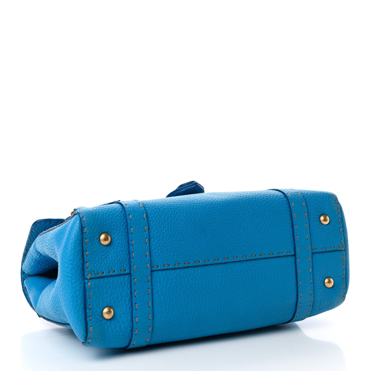 Fendi Cuoio Romano Selleria Medium Linda Satchel True Blue Corda 3 of 5