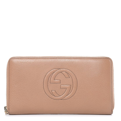 Gucci Calfskin Soho Zip Around Wallet Camelia 1 of 14