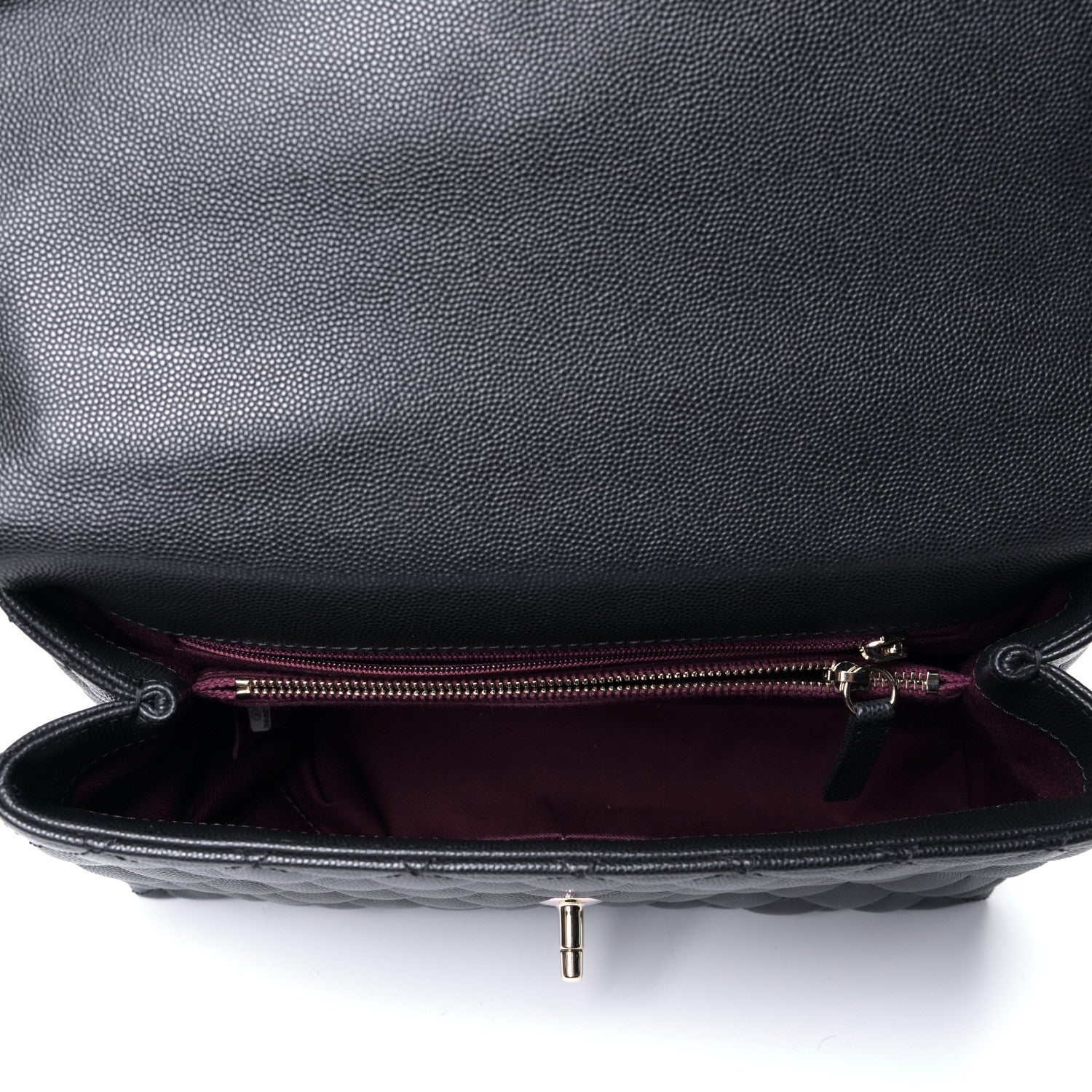 Chanel Caviar Quilted Small Coco Handle Flap Black 4 of 5