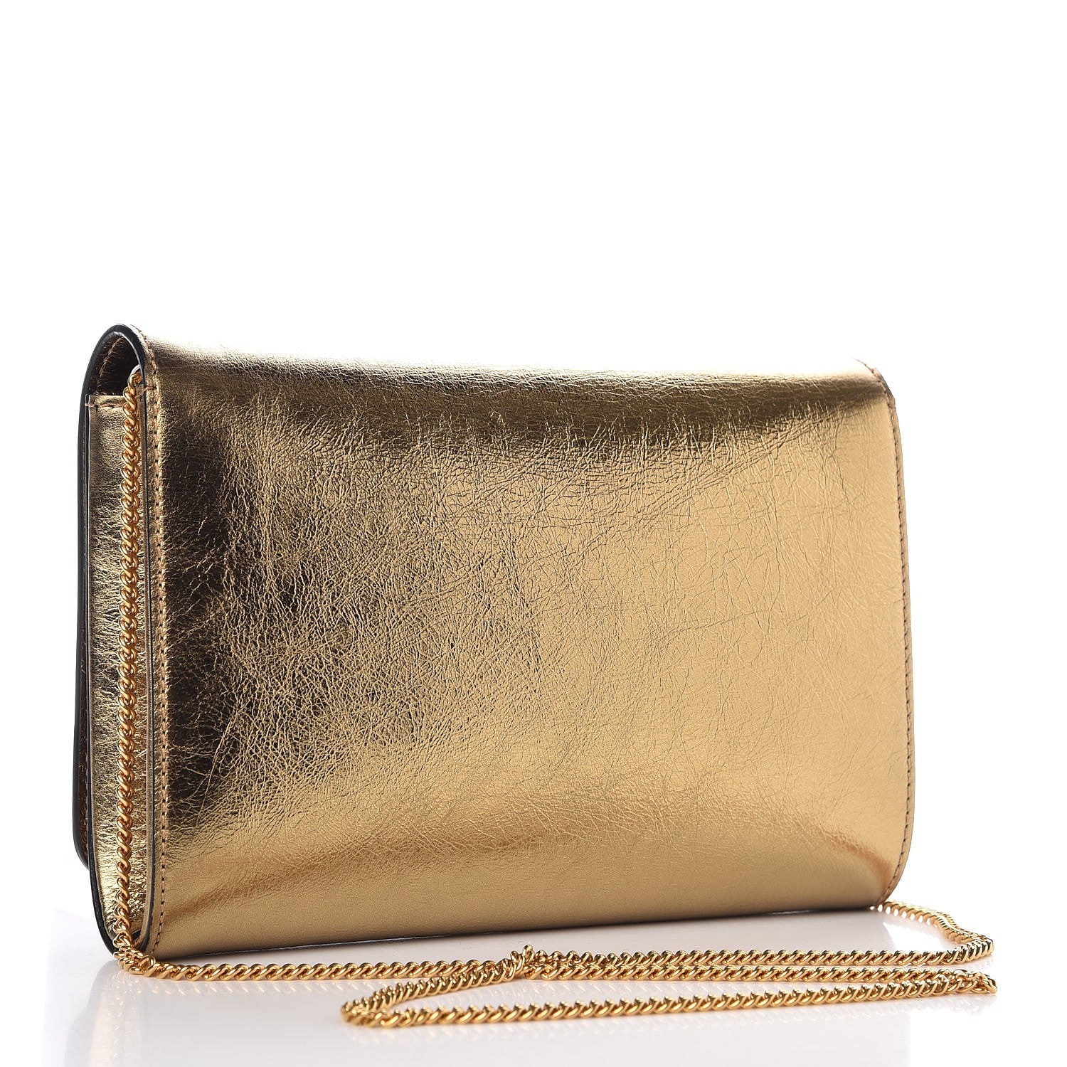 Versace Metallic Calfskin Palazzo Chain Evening Bag Gold 3 of 11