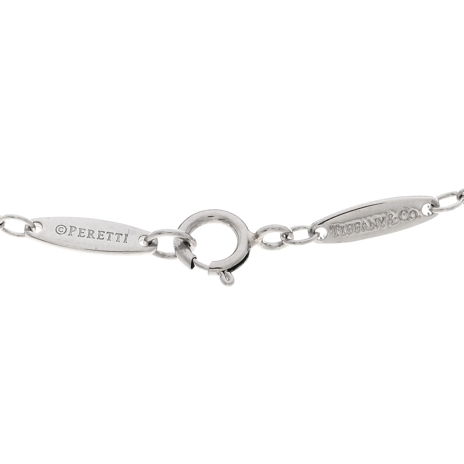 Tiffany Platinum Diamond .17ct Elsa Peretti Diamonds By The Yard Pendant Necklace 4 of 5