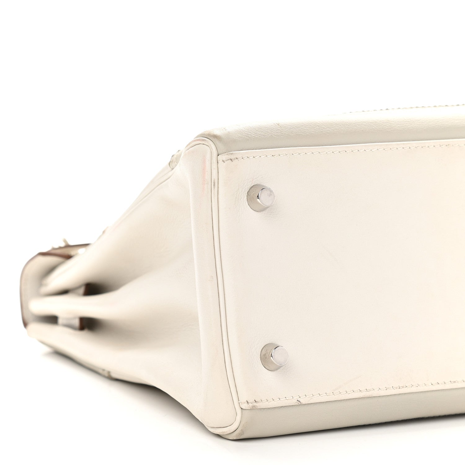 Hermes Swift Ghillies Kelly Retourne 32 White Gris Perle 8 of 17