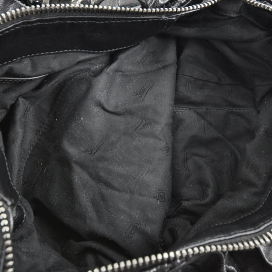 Gucci Leather Medium Galaxy Satchel Black 6 of 9
