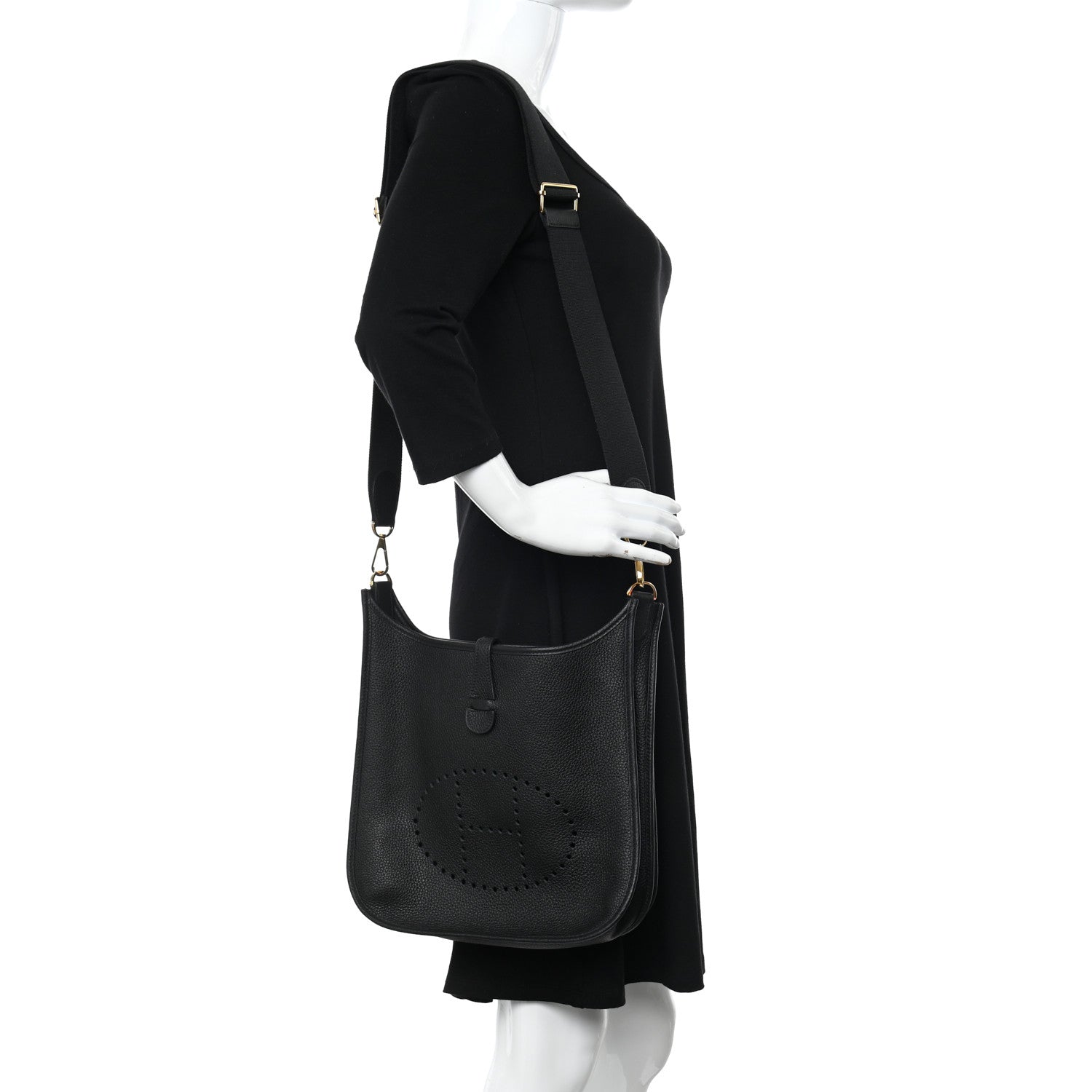 Hermes Taurillon Clemence Evelyne III PM Black 2 of 10