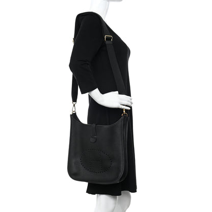 Hermes Taurillon Clemence Evelyne III PM Black 2 of 10