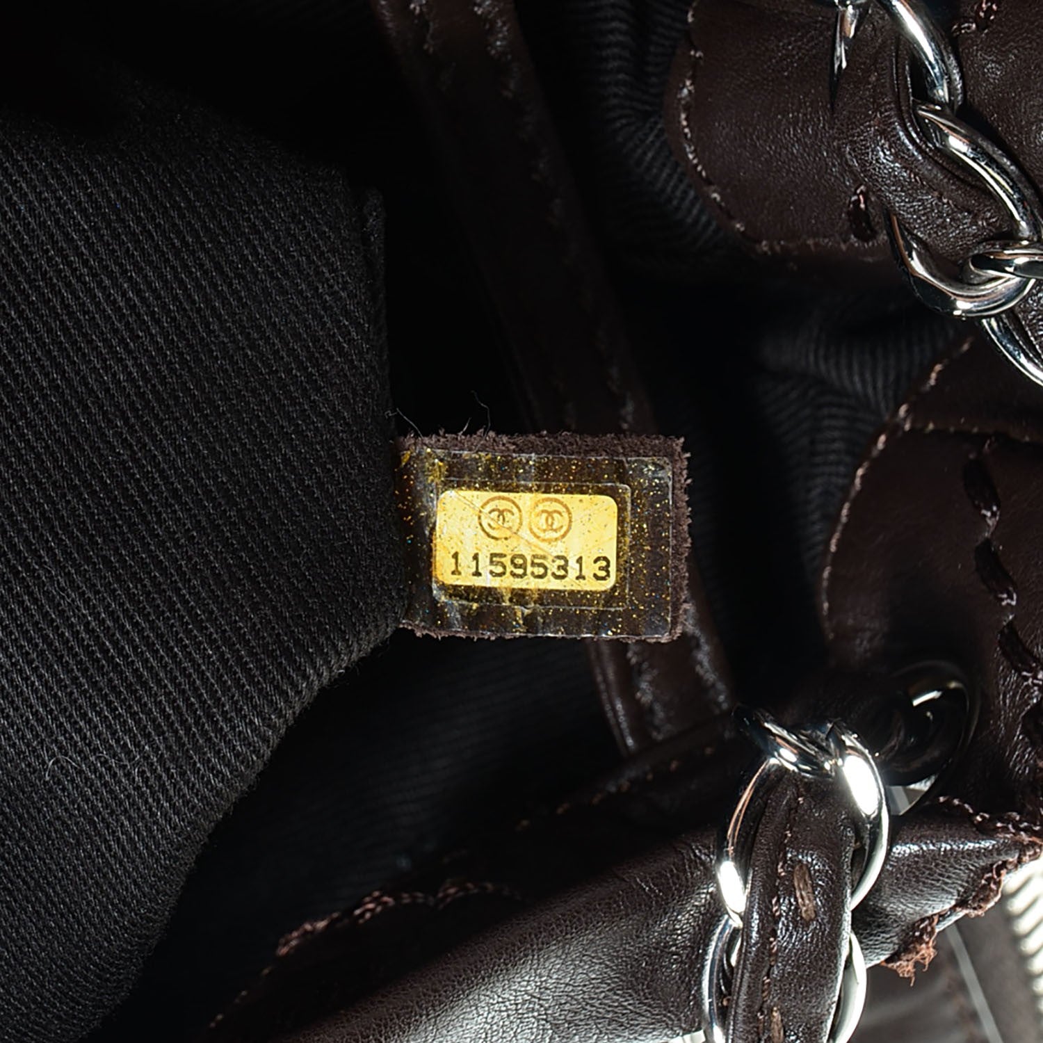 Chanel Calfskin Expandable Tote Dark Brown 7 of 7