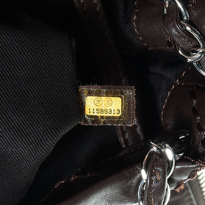 Chanel Calfskin Expandable Tote Dark Brown 7 of 7
