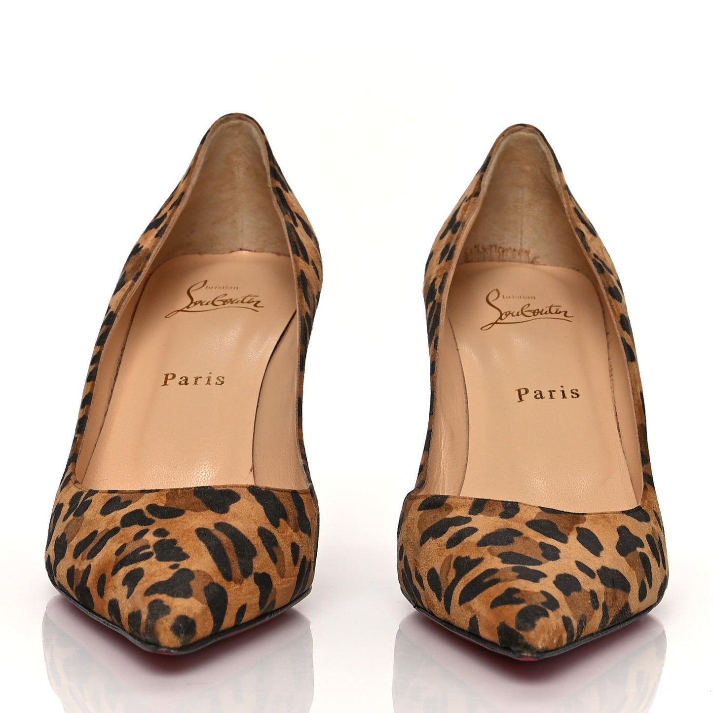 Veau Velours Leopard Clare 80 Pumps 38 Caramel