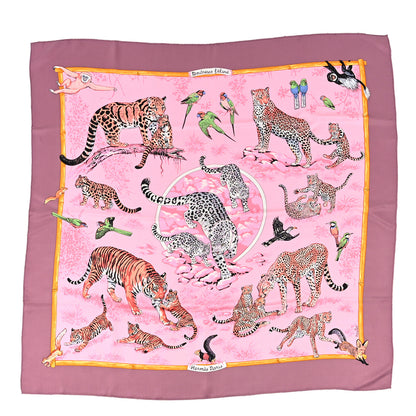 Hermes Silk Tendresse Feline Scarf 90 1 of 4