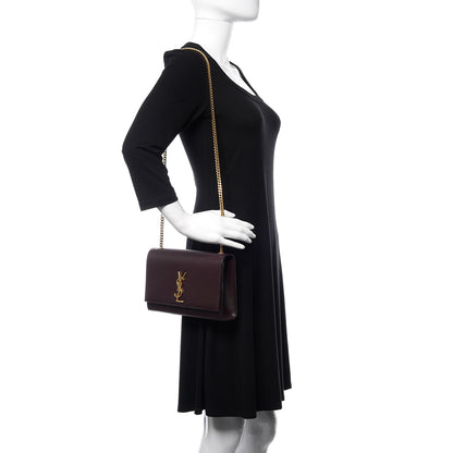 Saint Laurent Grain De Poudre Medium Classic Monogram Kate Satchel Amaranto 2 of 8