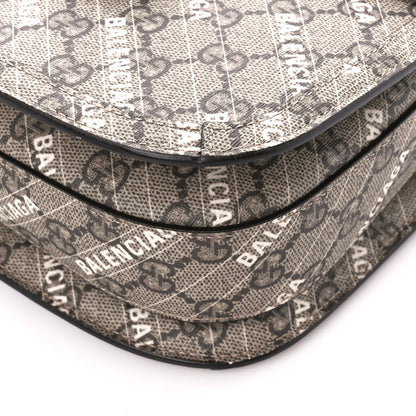 Gucci X BALENCIAGA GG Supreme Monogram Logo Print Horsebit 1955 Shoulder Bag Beige Ebony 11 of 11