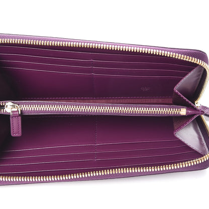 MCM Calfskin Fontanellas Park Avenue Milla Zip Around Wallet Purple 5 of 10