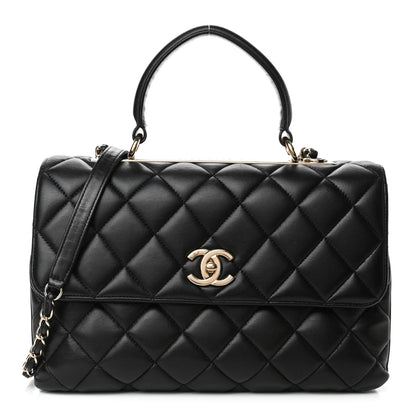 Chanel Lambskin Quilted Medium Trendy CC Flap Dual Handle Bag Black 1 of 5