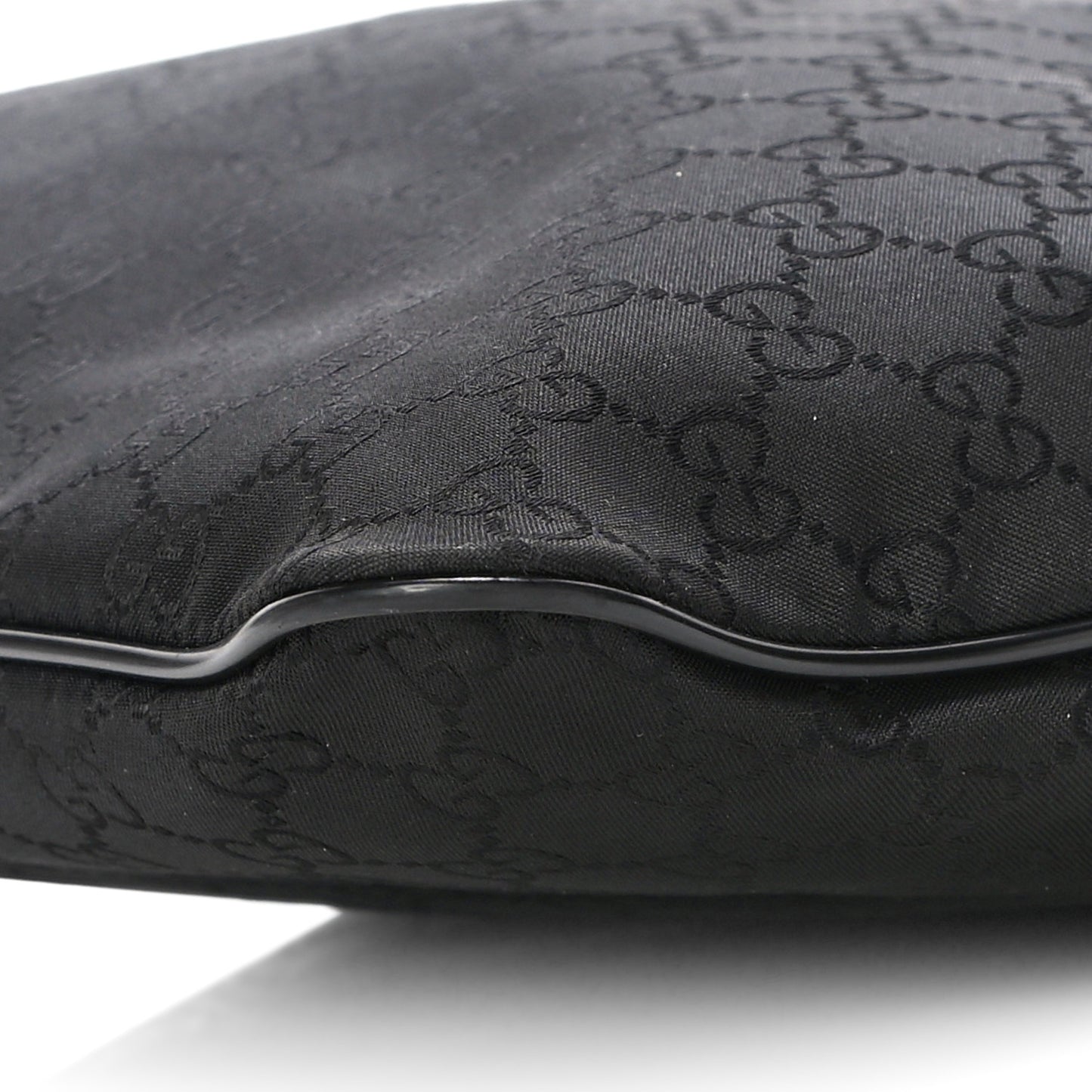 Nylon Monogram Small Flat Messenger Bag Black
