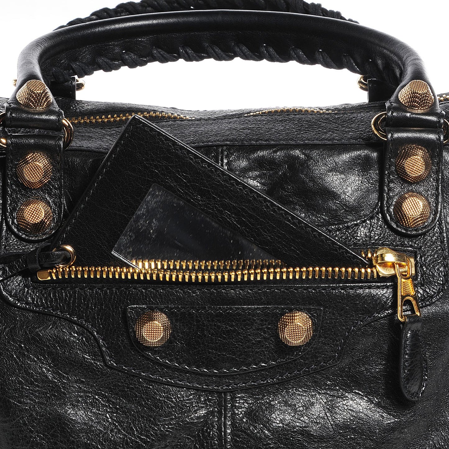 Agneau Giant 12 Gold Hardware Work Black