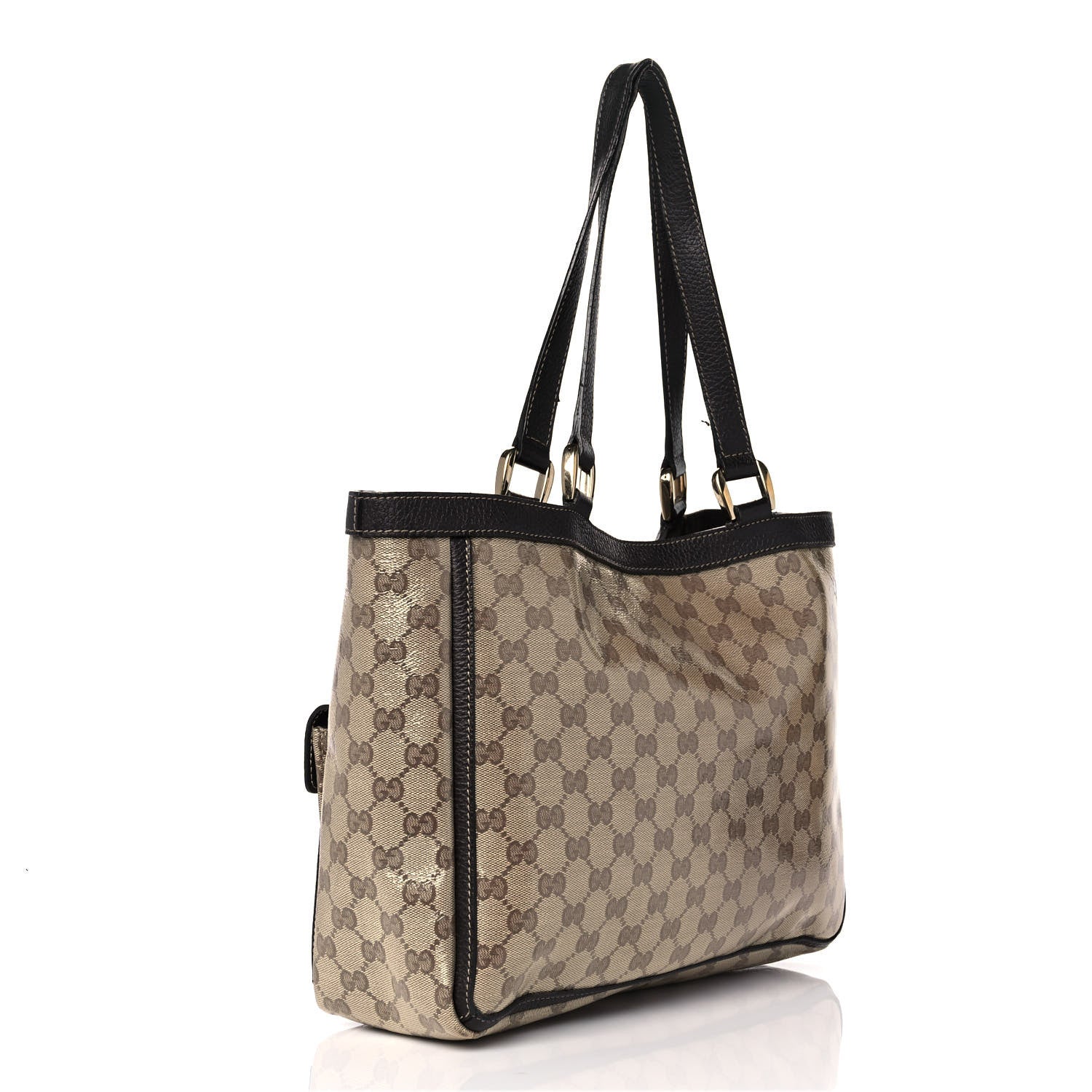 Gucci Crystal Monogram Abbey D Ring Tote Dark Brown 2 of 11