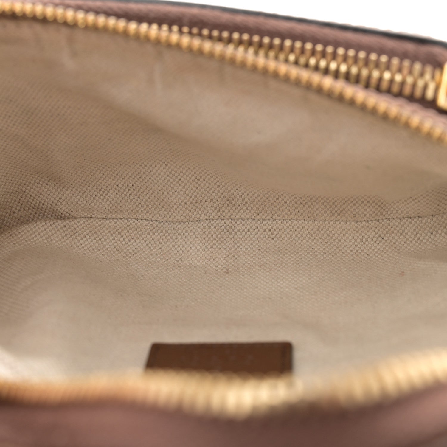 Gucci GG Supreme Monogram Textured Calfskin Retro Interlocking G Belt Bag Beige Ebony Brown Sugar 5 of 11