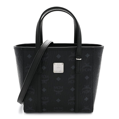 MCM Visetos Mini Toni Shopper Tote Black 1 of 9
