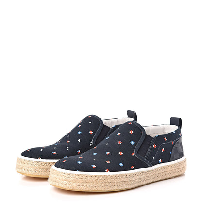 Louis Vuitton Canvas Damier America's Cup Slip On Sneakers 8 Navy 3 of 10
