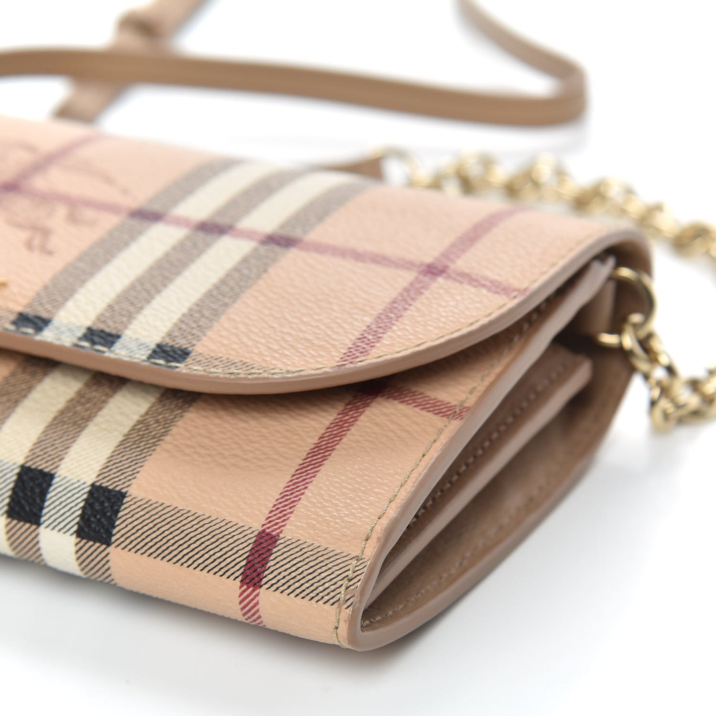 Haymarket Check Henley Wallet On Chain Mid Camel
