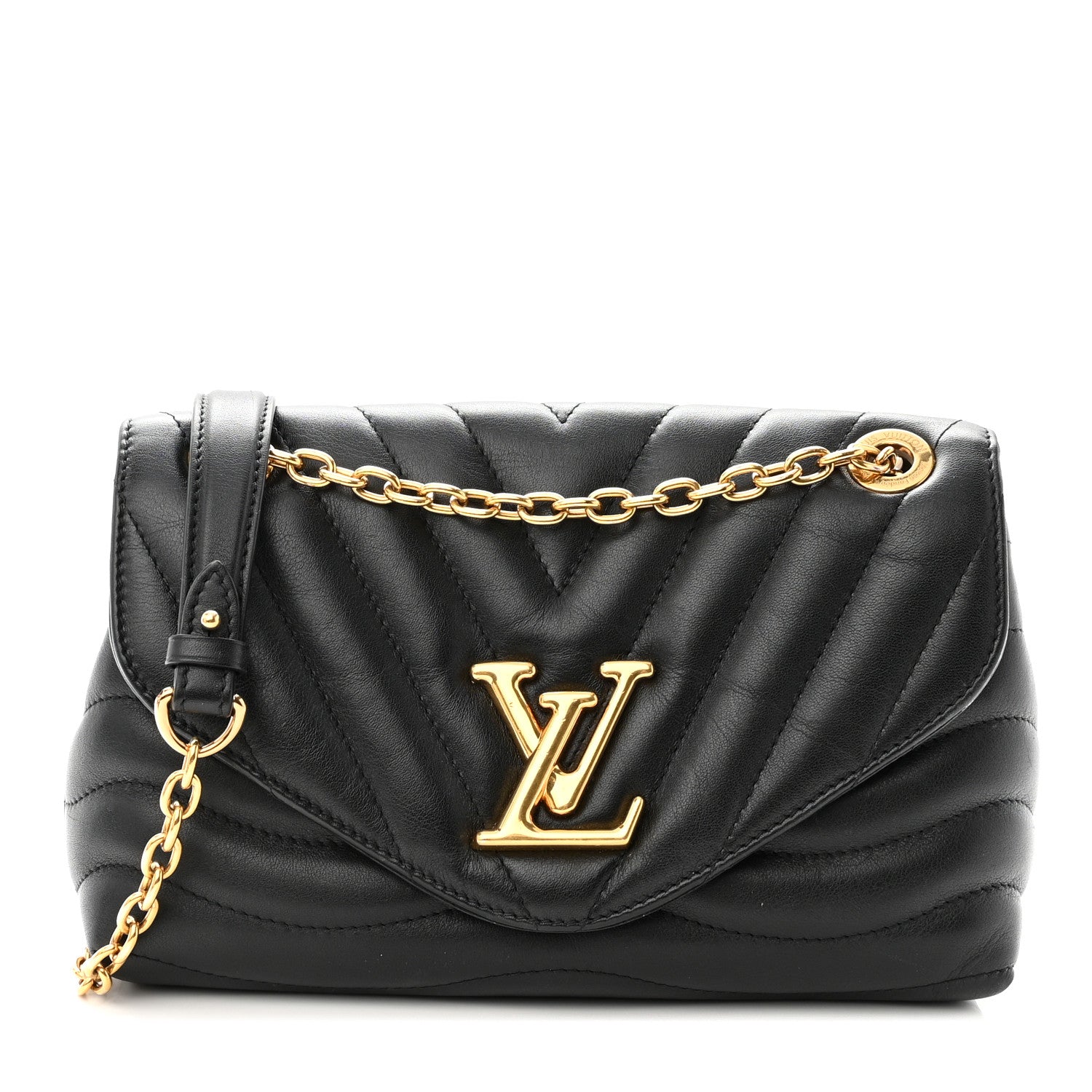 Louis Vuitton Calfskin LV New Wave Chain Bag Black 1 of 11