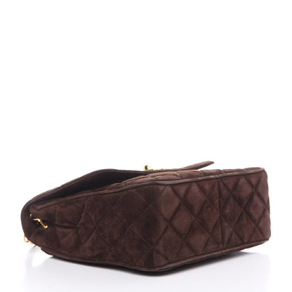 Chanel Suede Quilted Medium Single Flap Brown 4 of 15