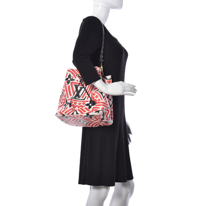 Louis Vuitton Monogram Giant Crafty NeoNoe MM Creme Rouge Black 2 of 12