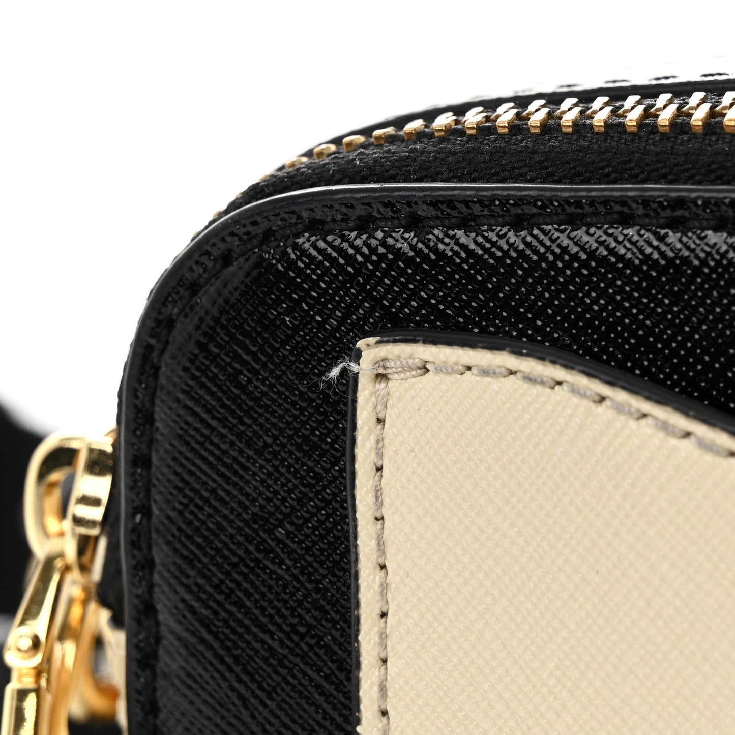 Saffiano Small Snapshot Camera Bag Cloud White Multicolor