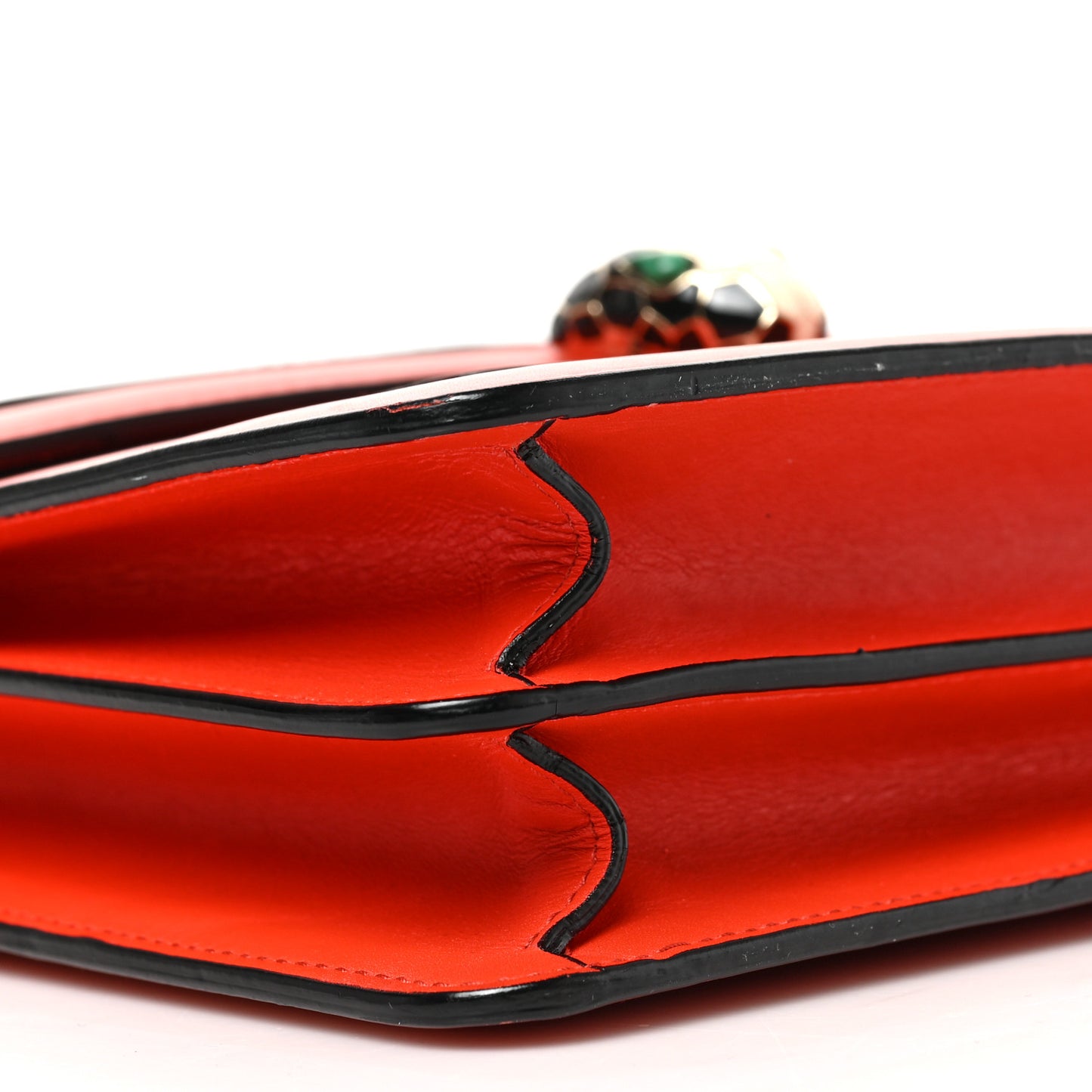 Calfskin Large Serpenti Forever Top Handle Red Clay