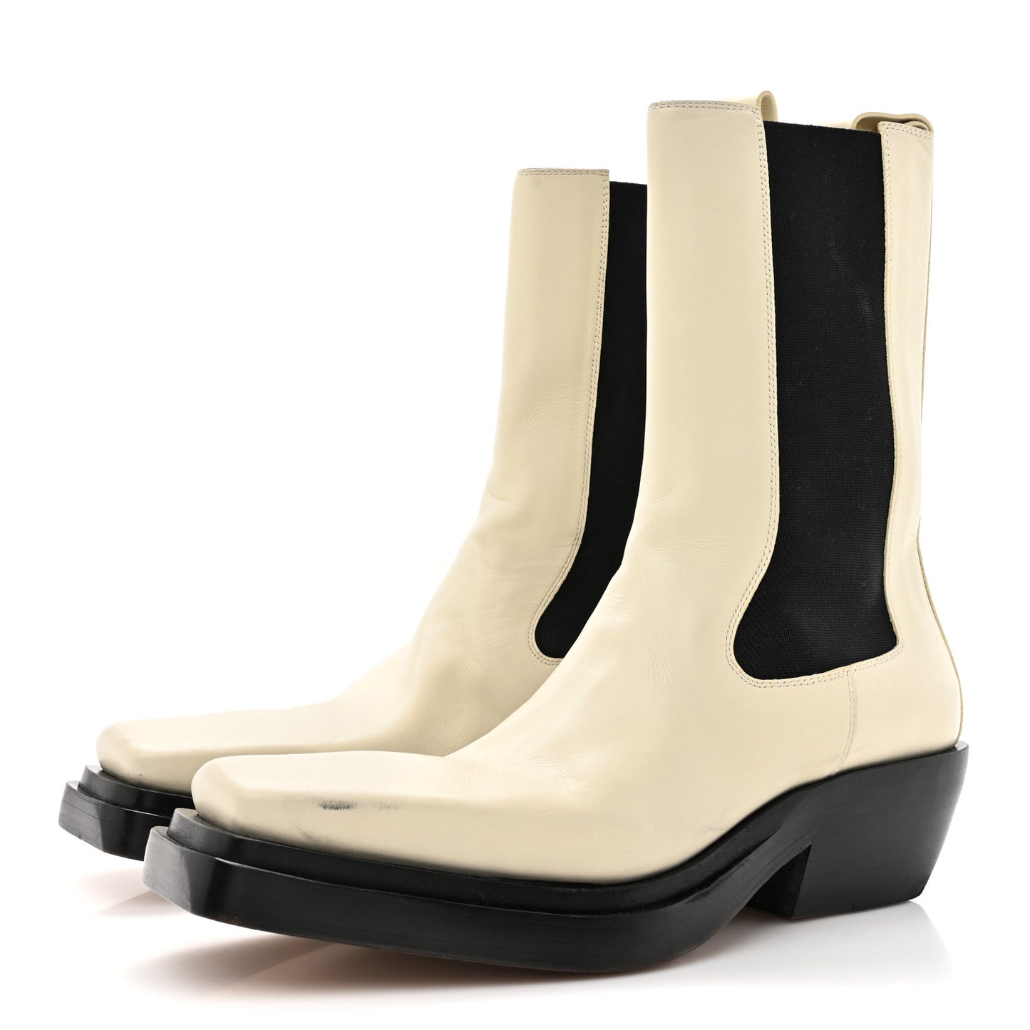 Calfskin Lean Mid-Calf Boots 41 Wax