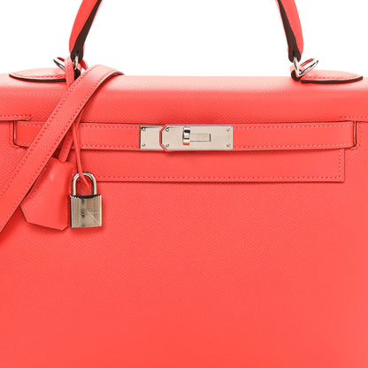 Hermes Epsom Kelly Sellier 28 Rouge Tomate 8 of 10