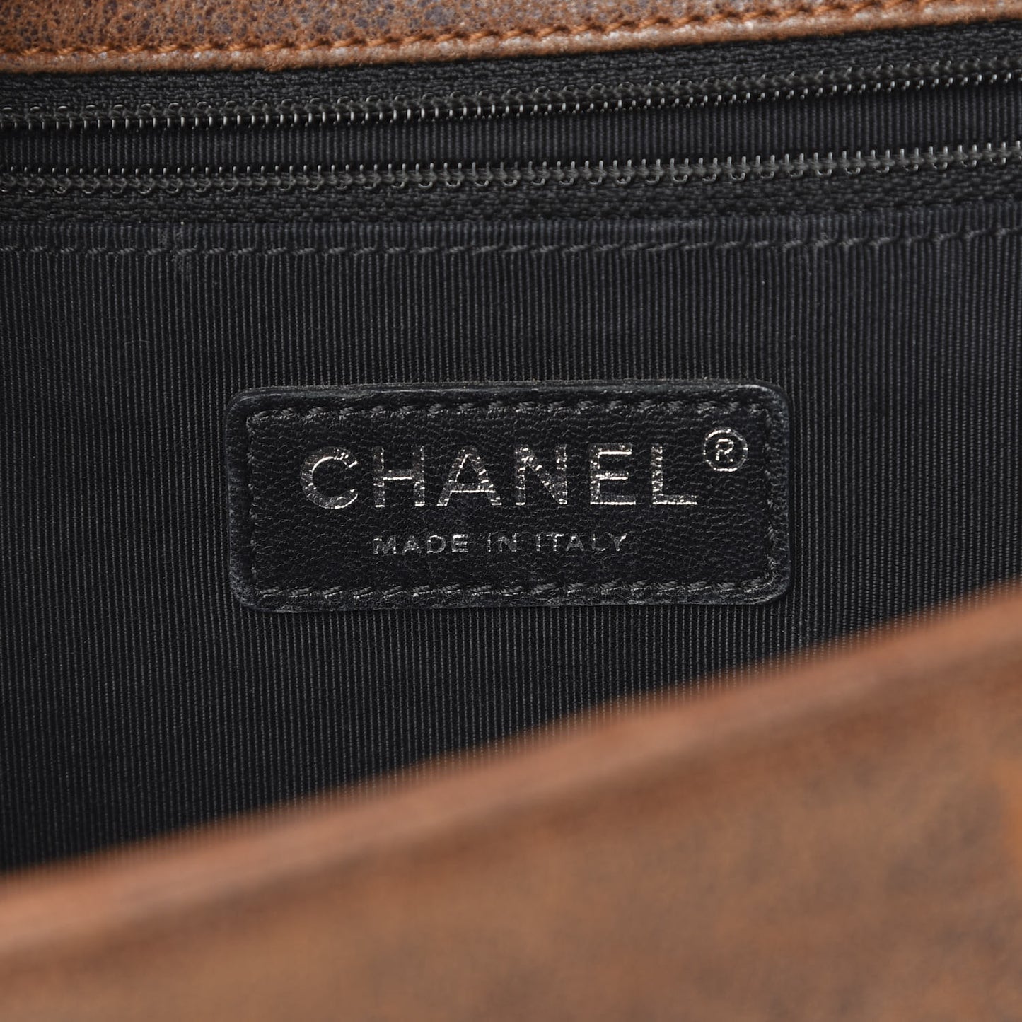 Nubuck Chesterfield Quilted Large Celtic Boy Flap Brown