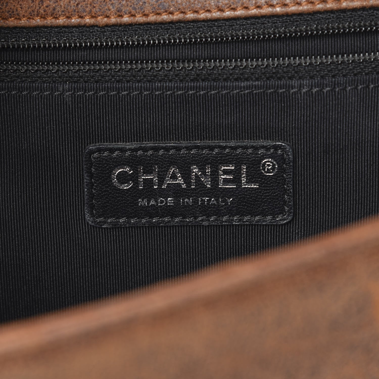 Chanel Nubuck Chesterfield Quilted Large Celtic Boy Flap Brown 6 of 14