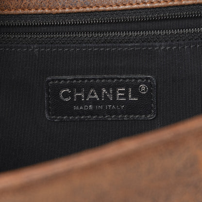 Chanel Nubuck Chesterfield Quilted Large Celtic Boy Flap Brown 6 of 14