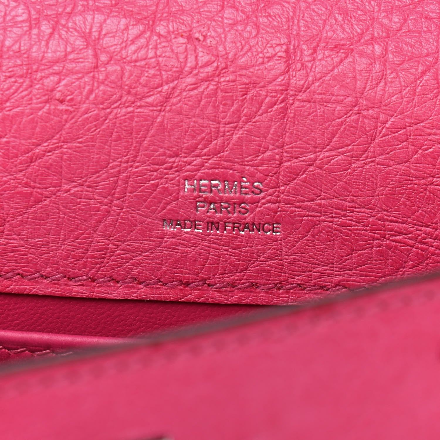 Hermes Ostrich Kelly Pochette Rose Tyrien 6 of 8