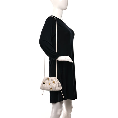Bottega Veneta Nappa Intrecciato Studded The Mini Pouch Chalk 2 of 10