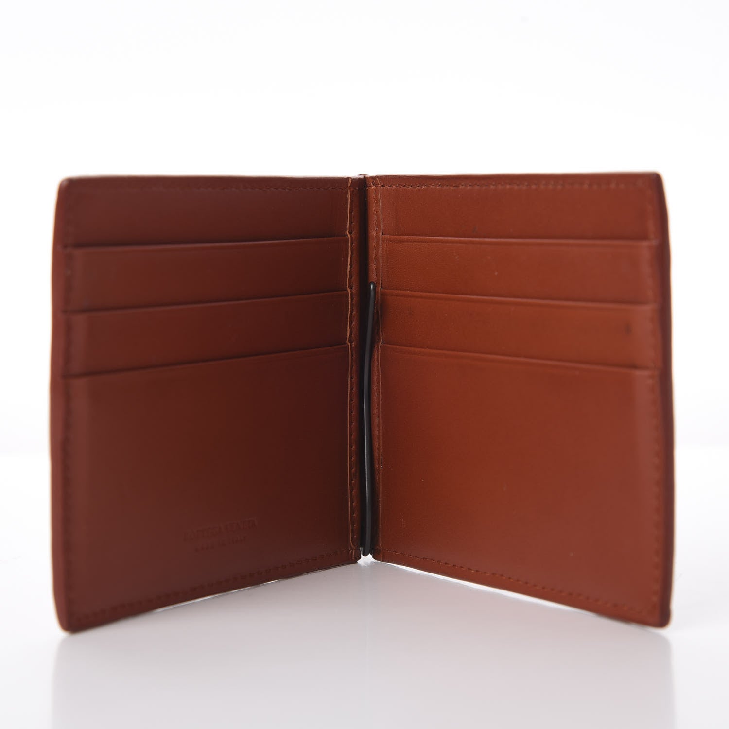 Bottega Veneta Calfskin Intrecciato Bi-Fold Wallet With Money Clip Brique 7 of 13