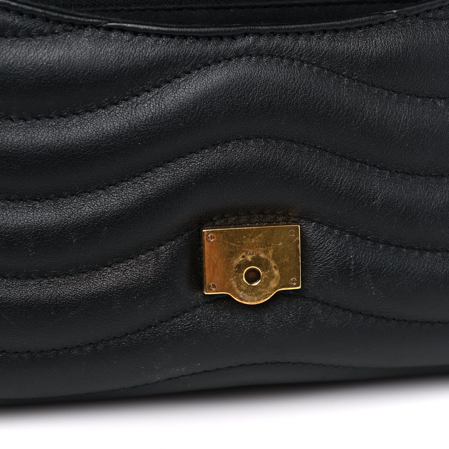 Louis Vuitton Calfskin LV New Wave Chain Bag Black 14 of 15
