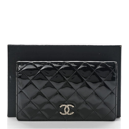 Chanel Patent Quilted Brilliant Yen Wallet Black 12 of 12